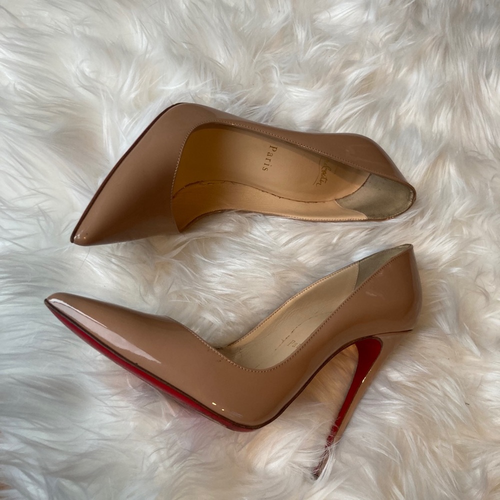 Christian Louboutin Nude and Red Heels